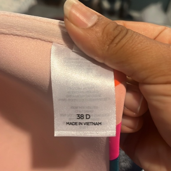 Shade & Shore Striped Halter Bikini Top 34D - Picture 4 of 4